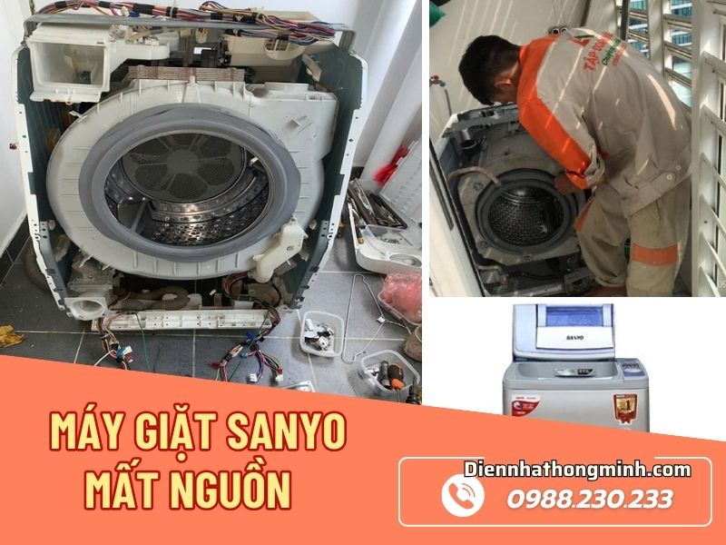 Cách sửa máy giặt Sanyo mất nguồn hiệu quả ngay