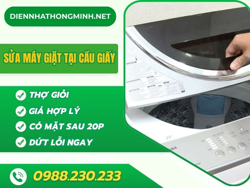 Dịch vụ sửa máy giặt tại Cầu Giấy thợ giỏi, giá rẻ.