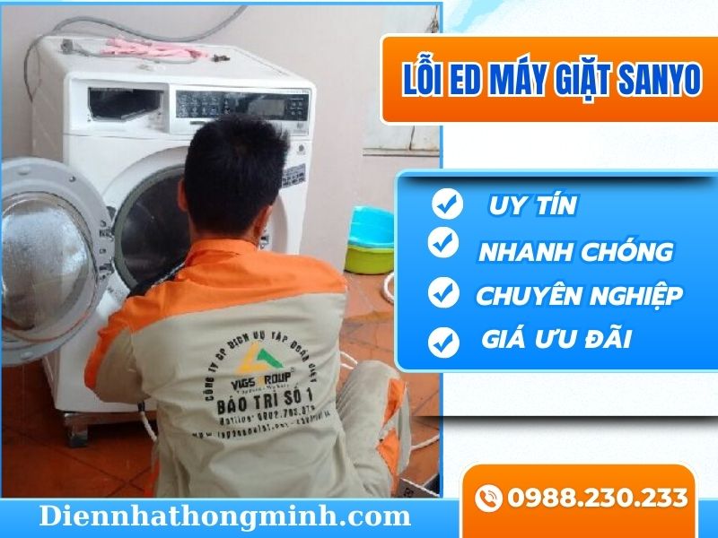Cách Sửa Lỗi ED Máy Giặt Sanyo Uy Tín, Hiệu Quả