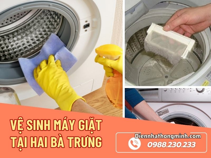 Vệ sinh máy giặt tại Hai Bà Trưng sạch bóng, giá rẻ